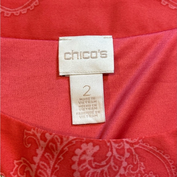 Chico's Red Paisley Dress - Picture 3 of 6